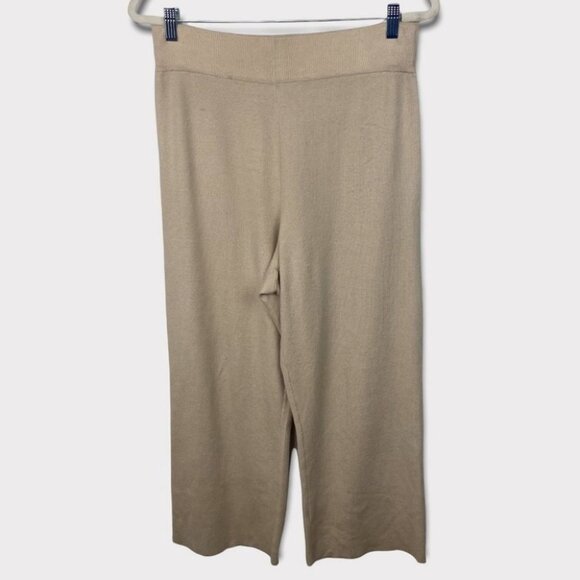 WAYF Tan Beige Crop Casual Pants Size Medium Fulton Nordstrom Stretch Loungewear - Picture 4 of 16